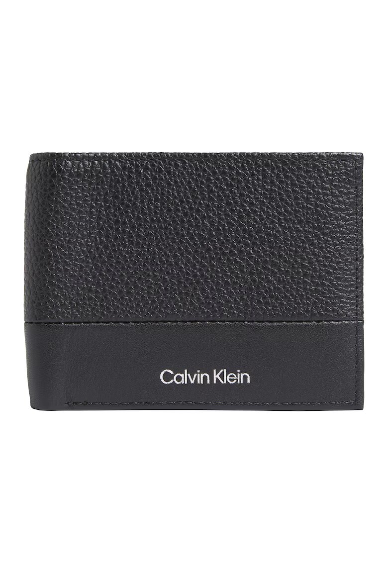 Calvin Klein Portofel pliabil de piele - Negru