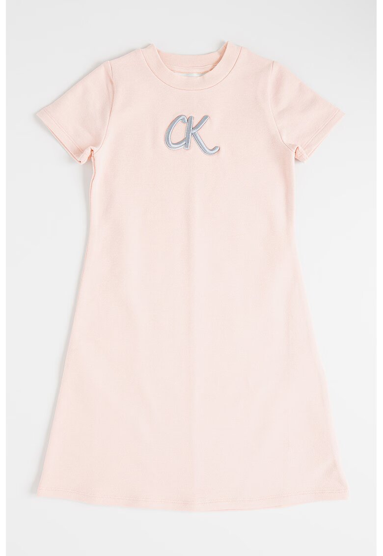 Calvin Klein Rochie mini cu croiala in A - Piersica