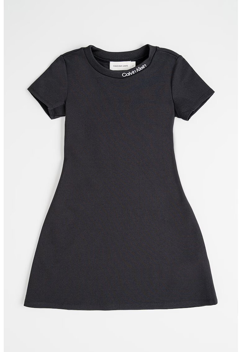 Calvin Klein Rochie scurta cu maneci scurte - Negru