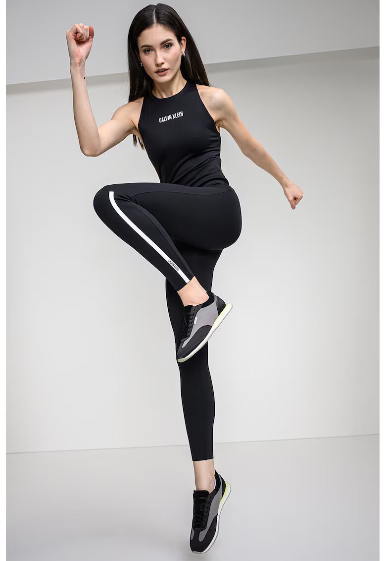 Calvin Klein Salopeta cu barete incrucisate pe partea din spate pentru fitness - Negru