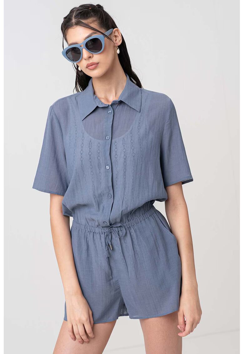 Calvin Klein Salopeta cu nasturi - Albastru prafuit