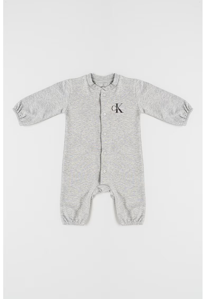Calvin Klein Salopeta din amestec de bumbac organic - Gri melange
