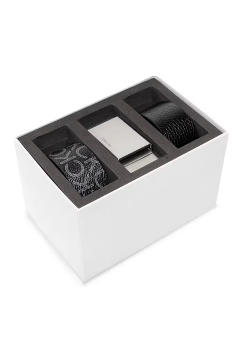 Calvin Klein Set de curele interschimbabile cu o catarama metalica K50K507937 - Negru