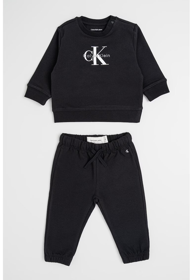 Calvin Klein Set de pantaloni de trening si bluza de trening din amestec de bumbac organic - Negru