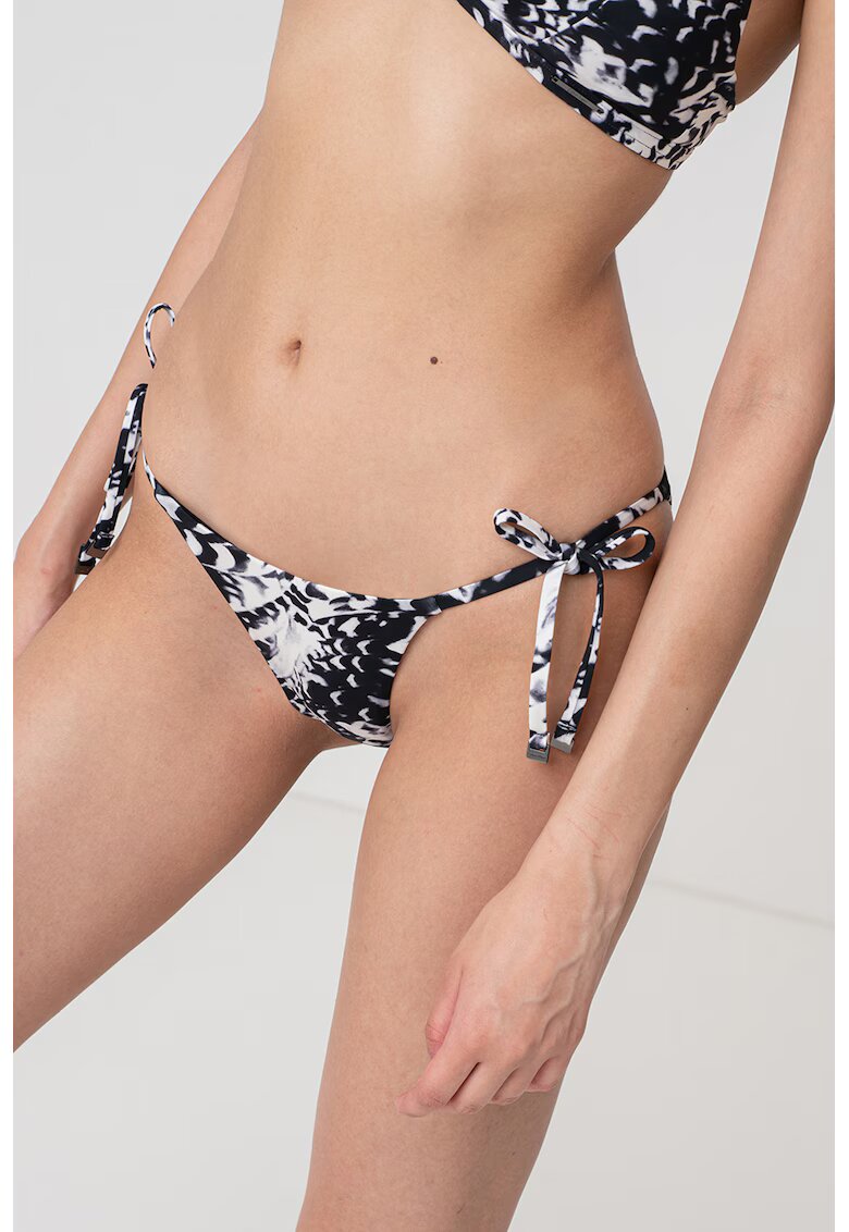 Calvin Klein Slip cu talie joasa - Alb/Negru