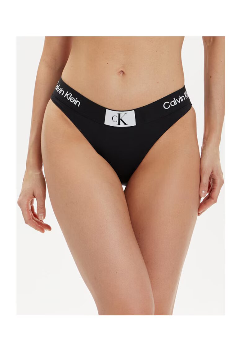 Calvin Klein Slip de baie bikini dama negru - elastic -