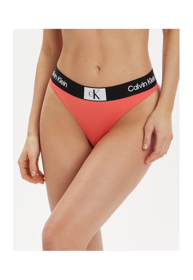 Calvin Klein Slip de baie dama - stil coral