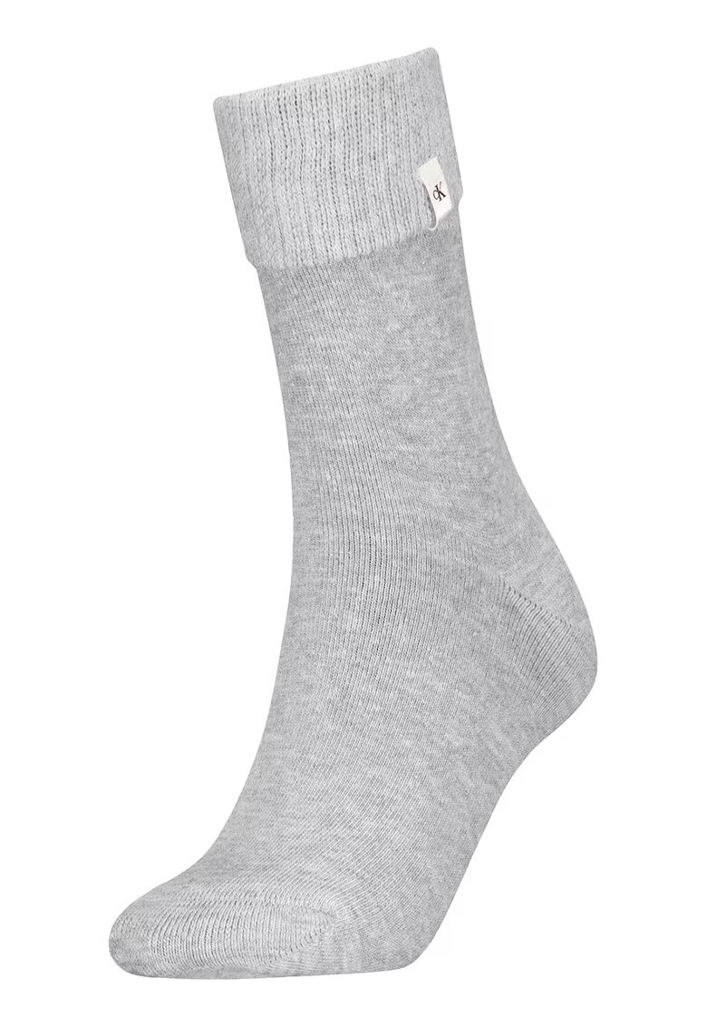 Calvin Klein Sosete lungi cu model uni - Gri deschis melange