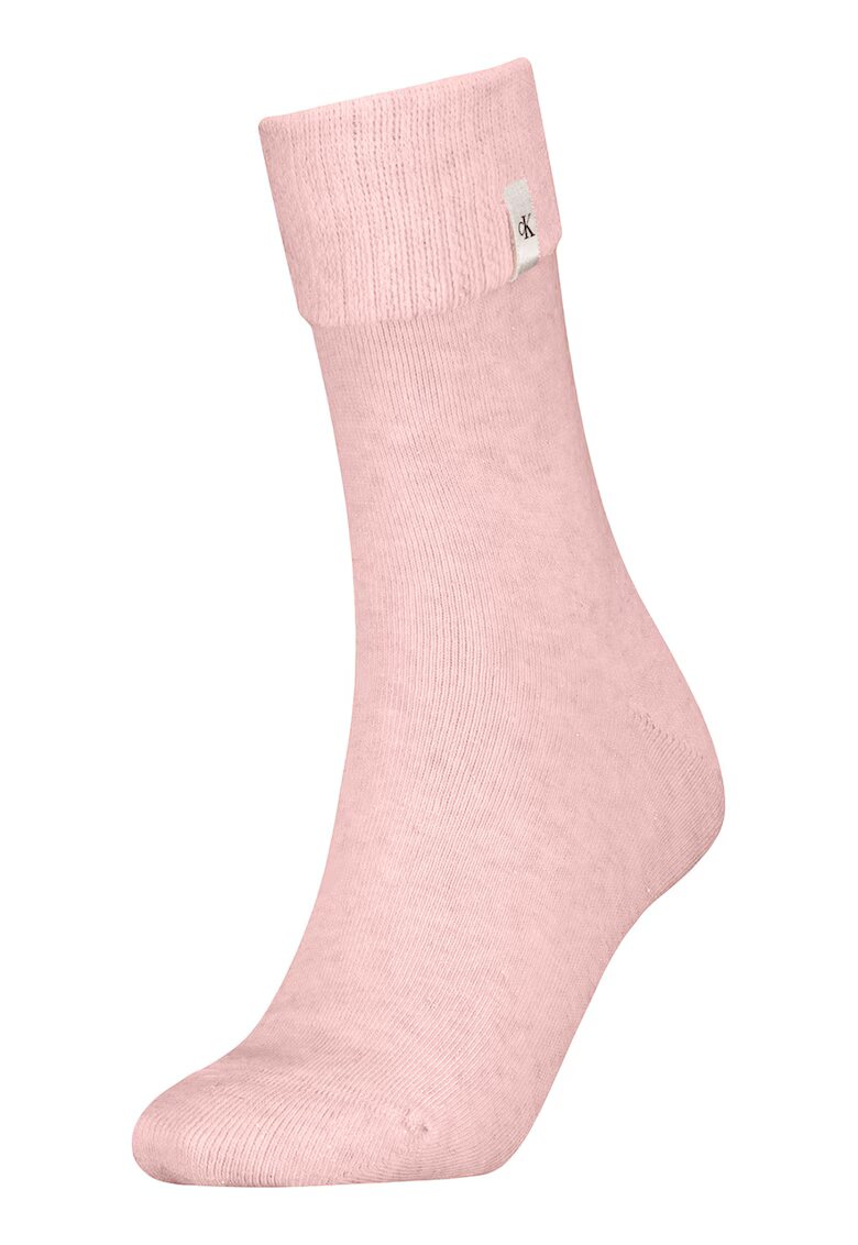 Calvin Klein Sosete lungi cu model uni - Roz pastel