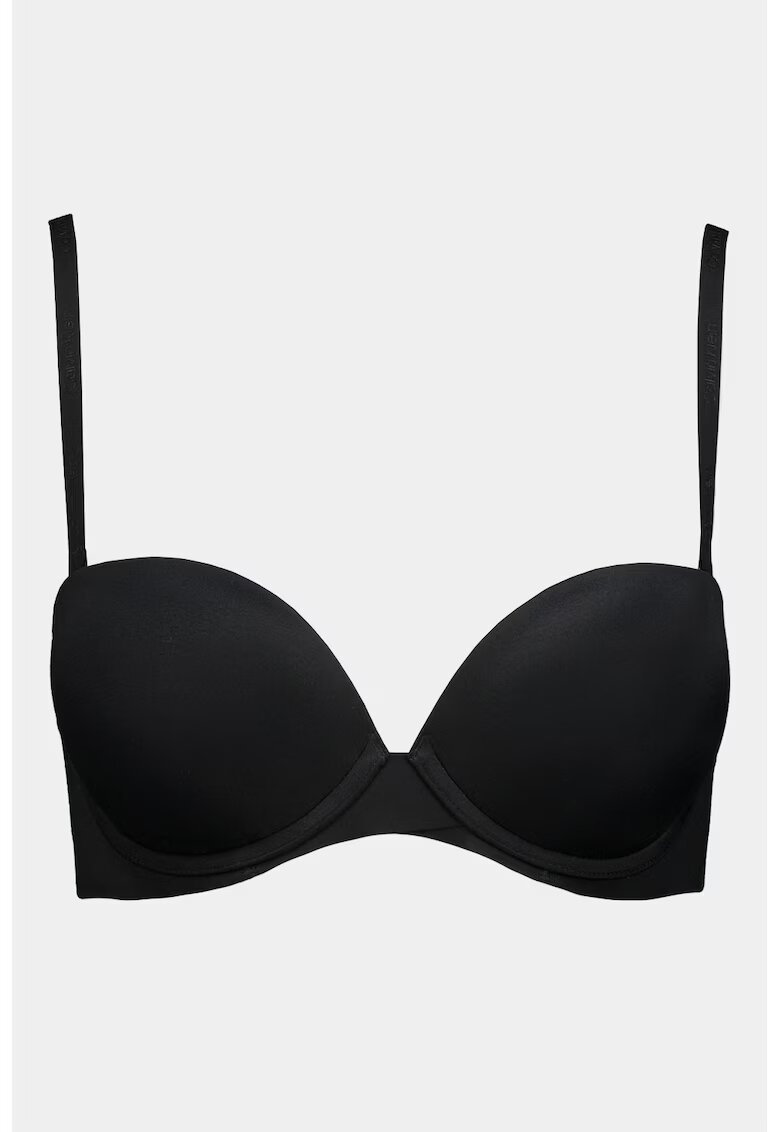 Calvin Klein Sutien push-up cu bretele detasabile Perfectly Fit - Negru