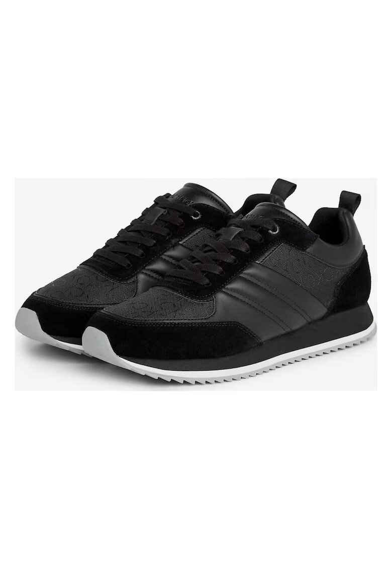 Calvin Klein Tenisi piele si sintetic - negru - inchidere cu sireturi -