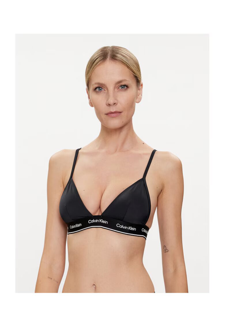 Calvin Klein Top de bikini dama - negru - 78% poliamida reciclata - 22% elastan