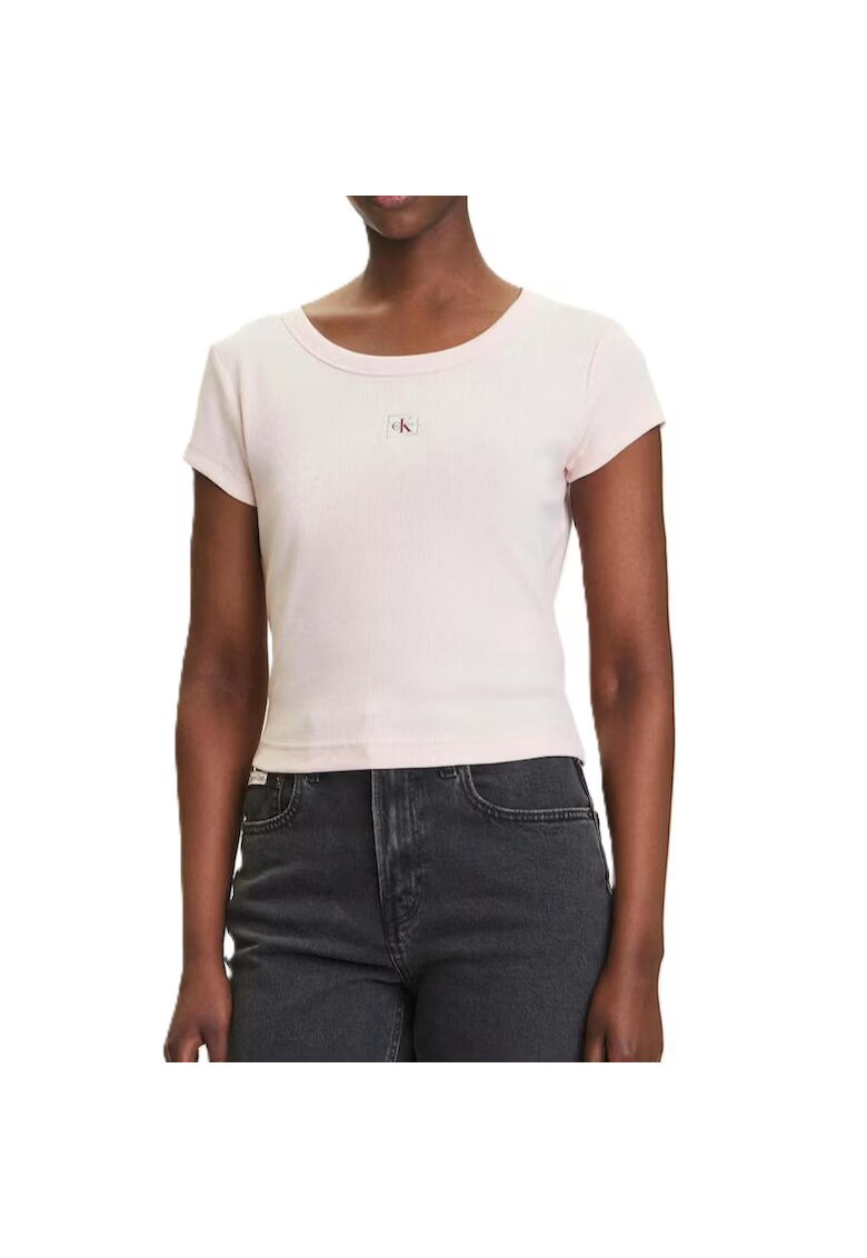 Calvin Klein Tricou A- WOVEN LABEL 2X2 RIB BABYTEE-LV047C200G-VI7