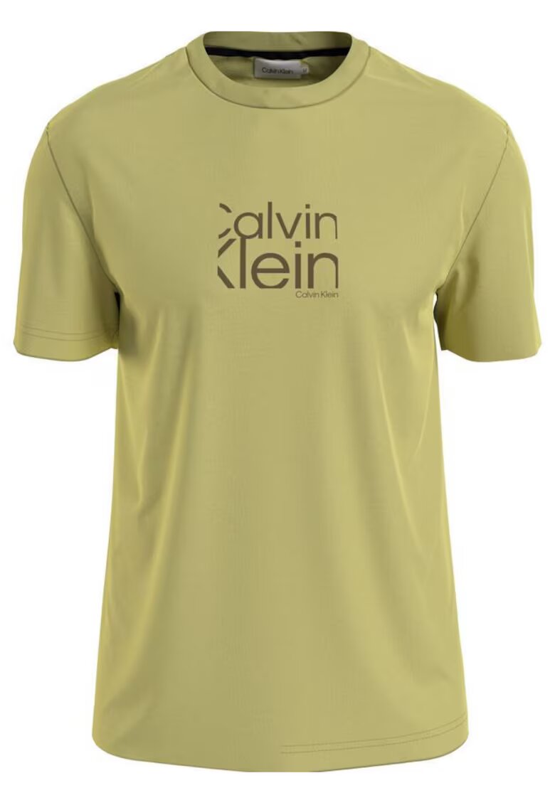 Calvin Klein Tricou barbati din bumbac - Jeans - Lime - Kaki