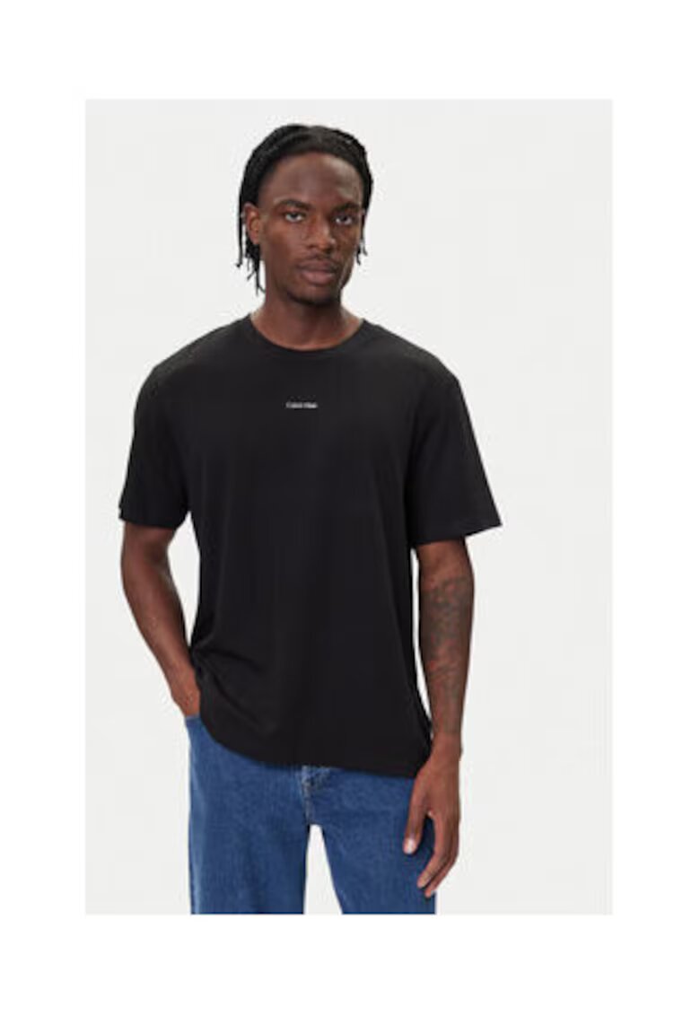 Calvin Klein Tricou barbati - negru - 95% bumbac - 5% elastan