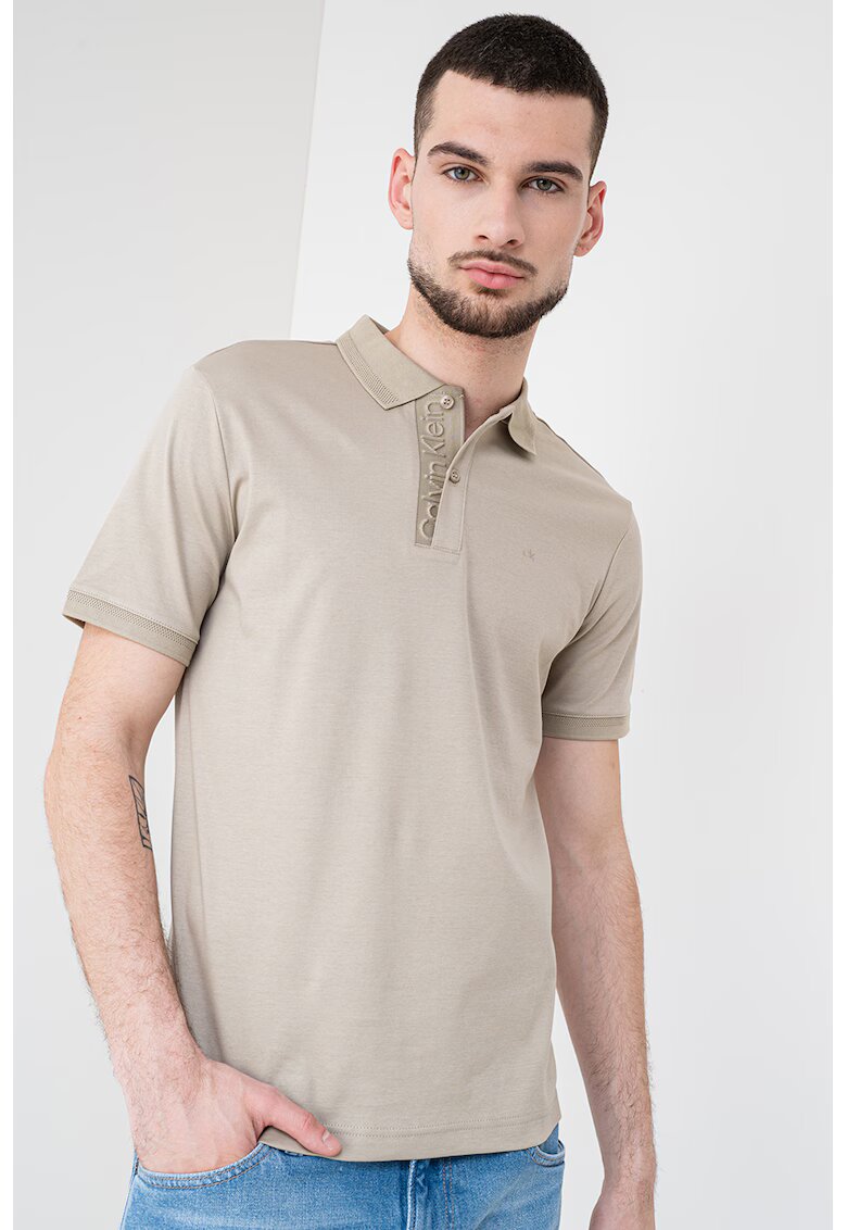 Calvin Klein Tricou polo de bumbac organic