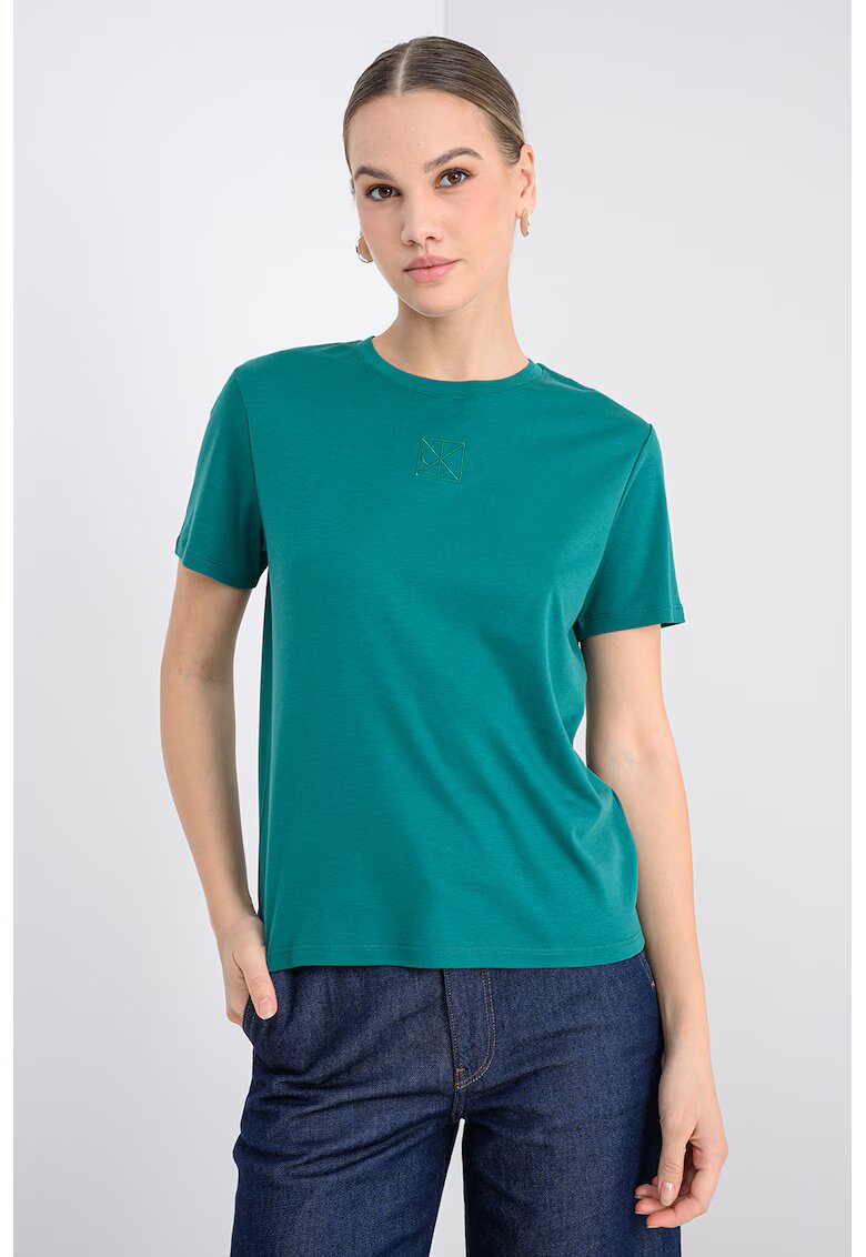 Calvin Klein Tricou uni cu croiala regular-fit - Verde englez