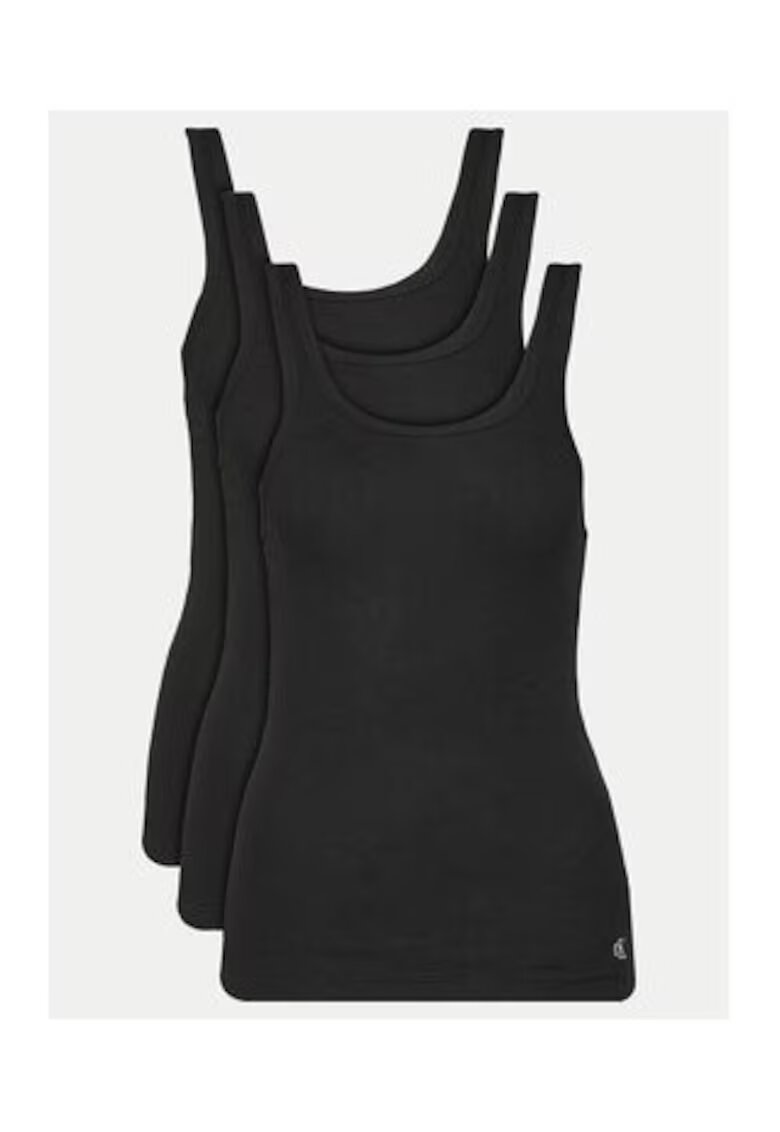 Calvin Klein Underwear Set 3 maiouri dama - negru - bumbac - Negru