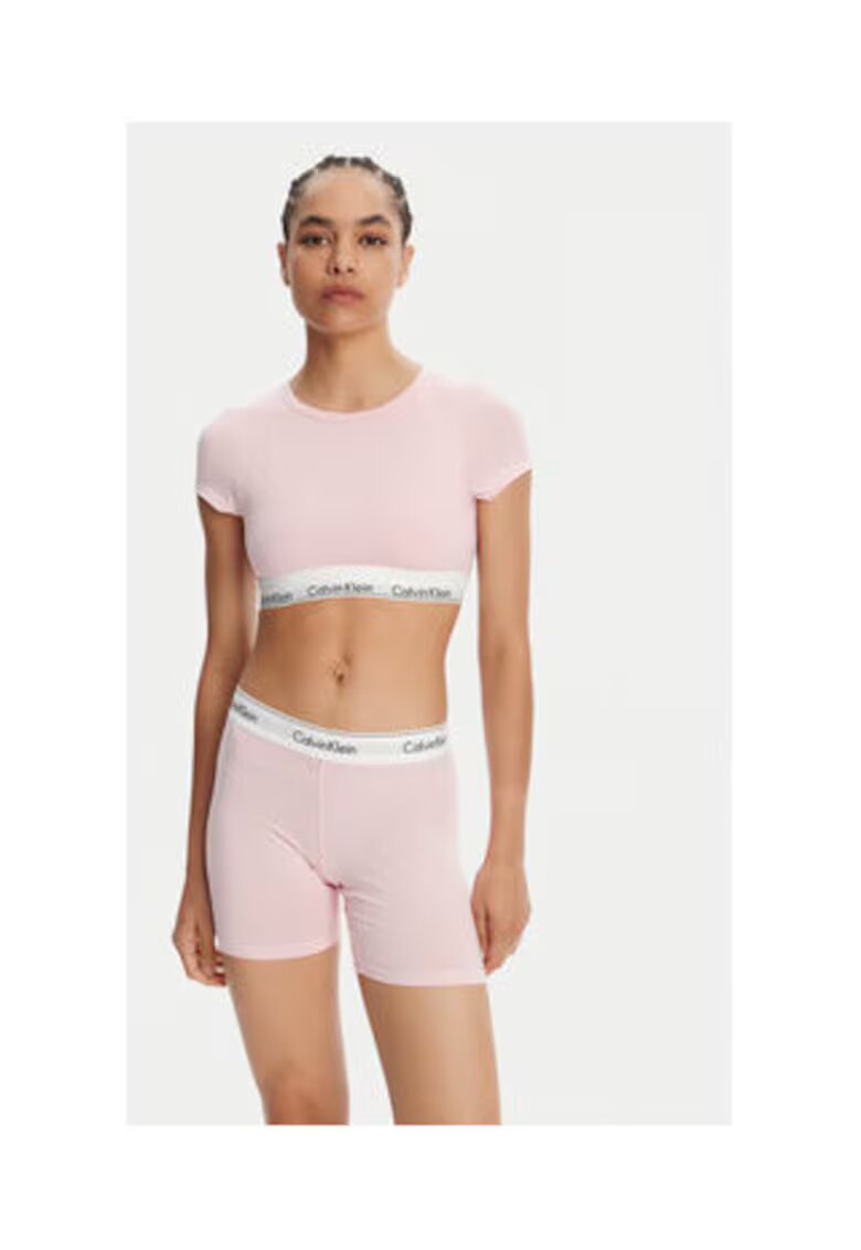 Calvin Klein Underwear Tricou dama - roz - bumbac/modal/elastan - M