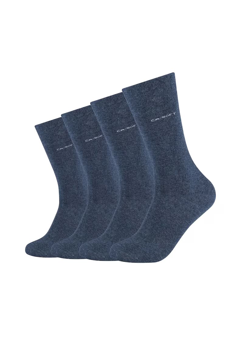 Camano Set de sosete lungi unisex - 4 perechi - Albastru