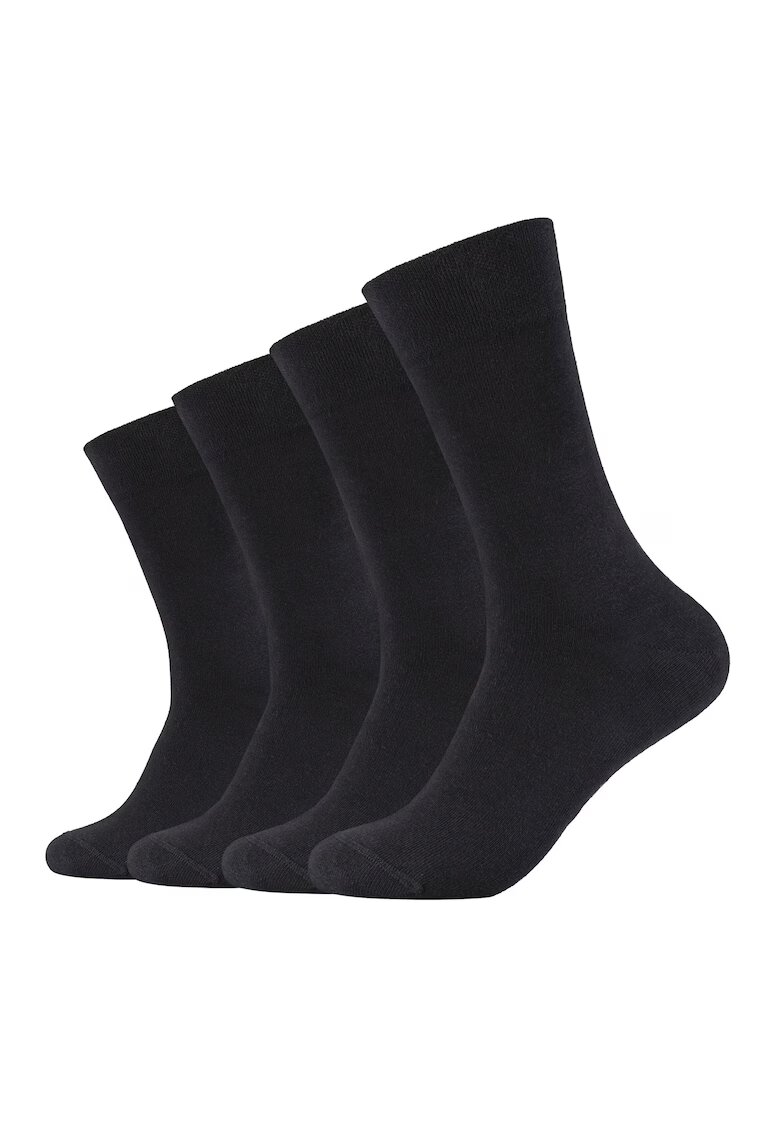 Camano Set de sosete lungi unisex - 4 perechi - Negru
