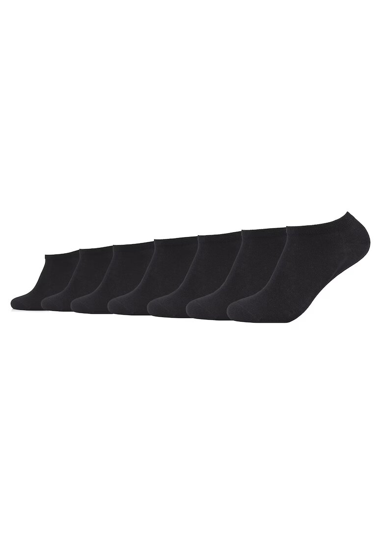 Camano Set de sosete pana la glezna unisex - 7 perechi - Negru