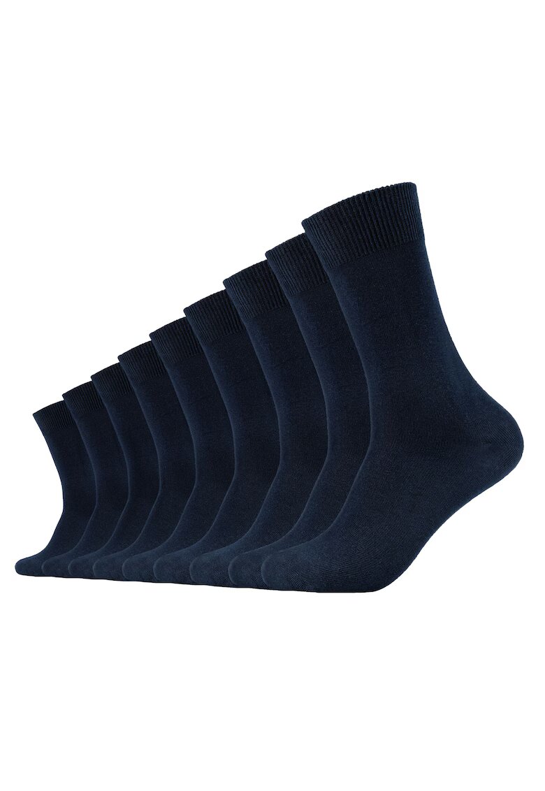 Camano Set de sosete unisex cu model uni - 9 perechi - Bleumarin