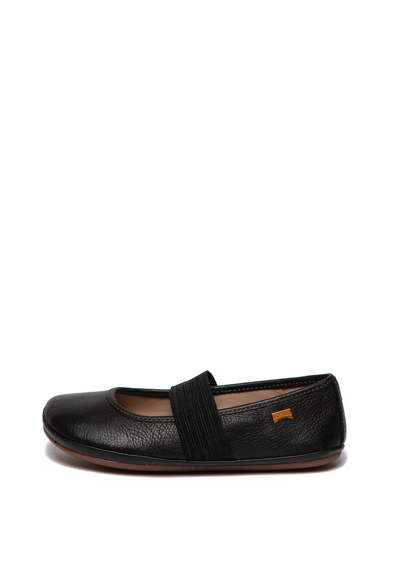 Camper Balerini de piele cu brant anatomic si banda elastica Right 8469 - Negru