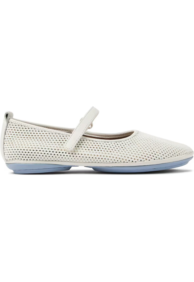 Camper Balerini Mary Jane cu perforatii Right Nina 8737 - Alb de la - Alb