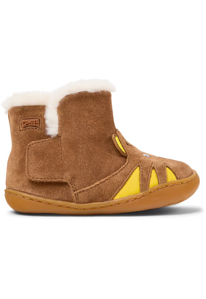 Camper Botine de piele intoarsa Peu Cami - Maro