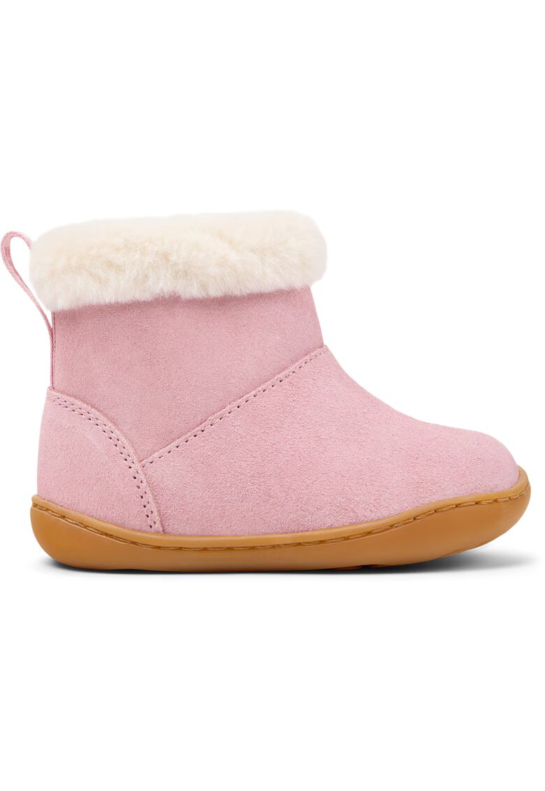 Camper Botine de piele intoarsa Peu Cami - Roz pastel