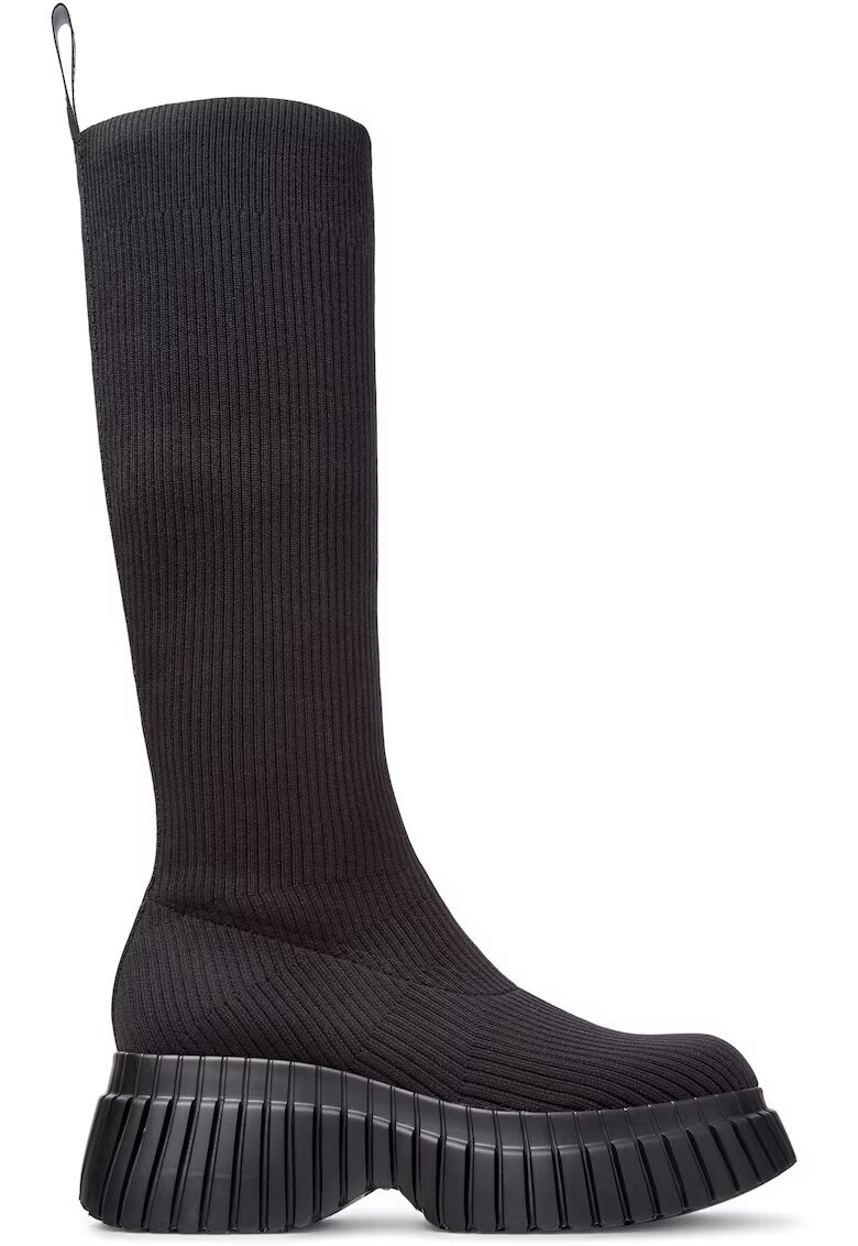 Camper Cizme lungi de material textil Pix - Negru