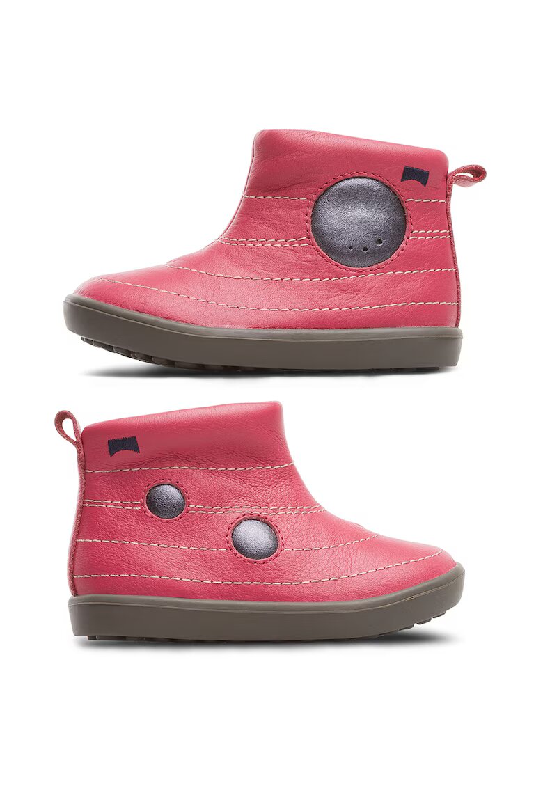 Camper Cizme scurte de piele cu model cu cercuri