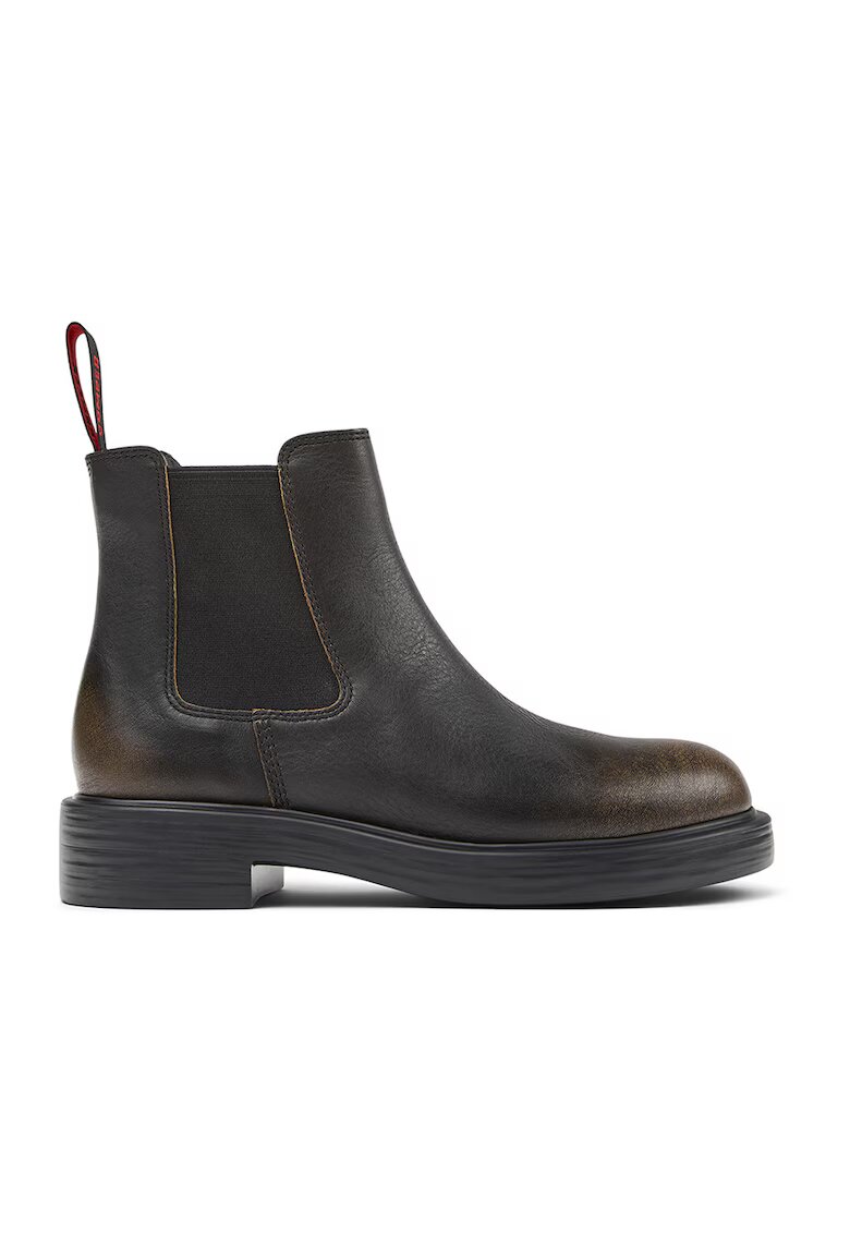 Camper Ghete Chelsea de piele cu detalii cu aspect decolorat - Maro