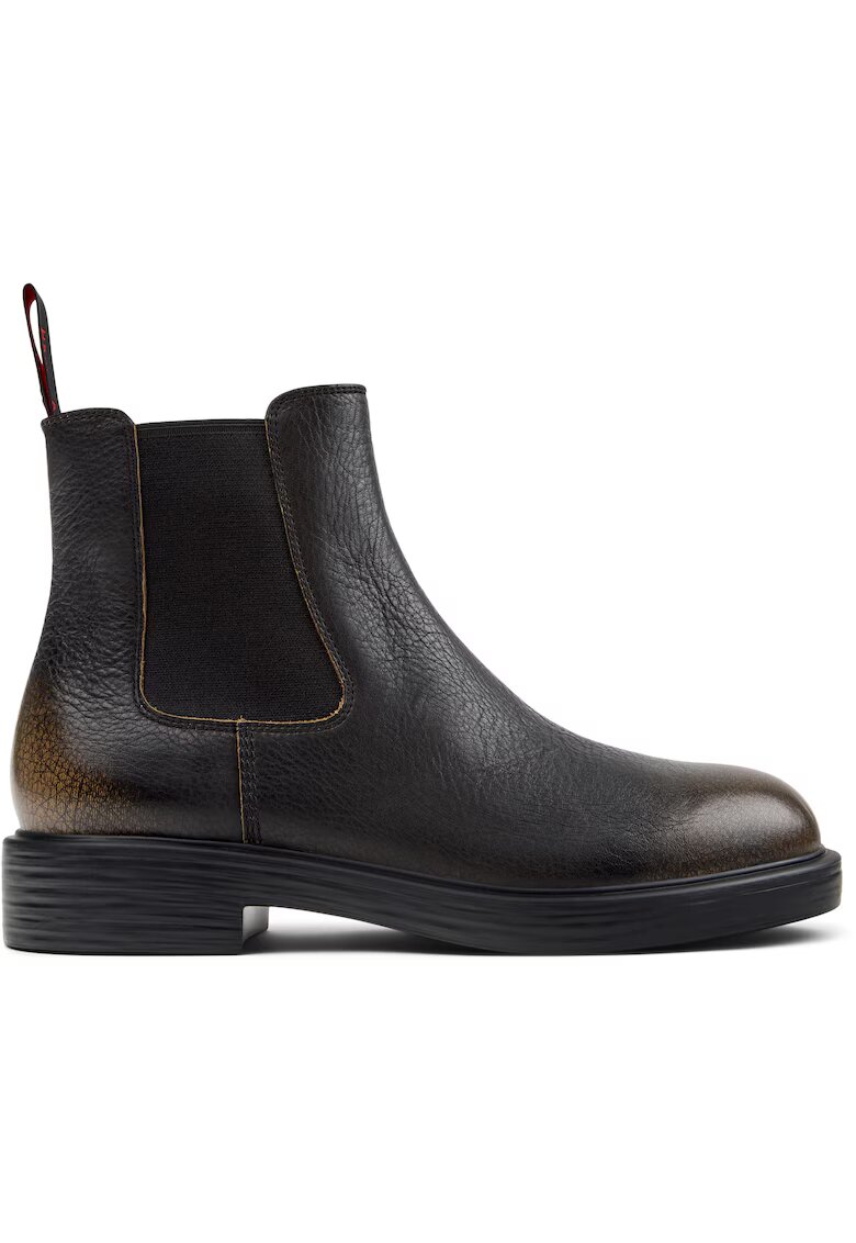 Camper Ghete Chelsea din piele Dean 50315 - Negru/Maro