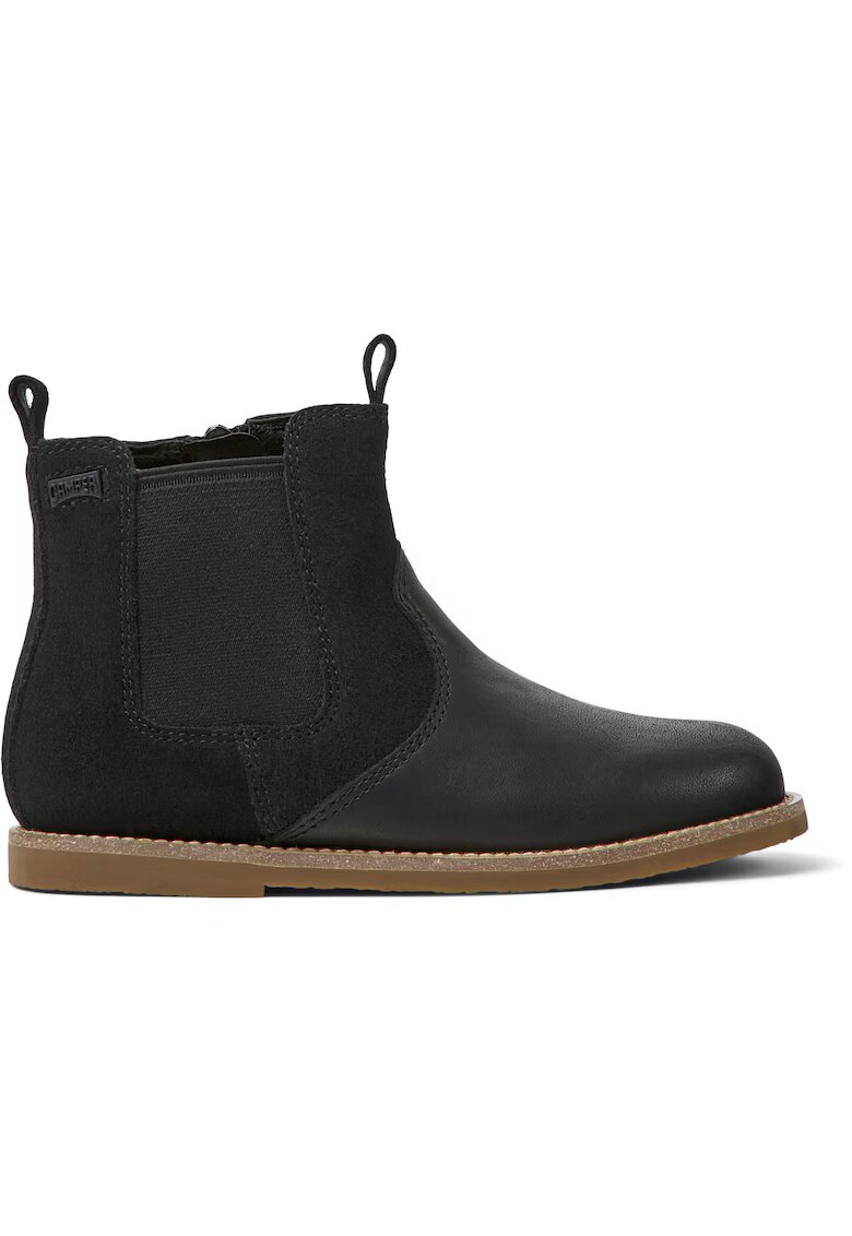 Camper Ghete Chelsea din piele intoarsa si piele Savina 8549 - Negru