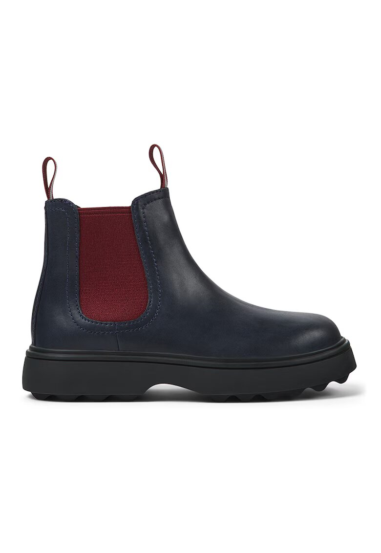 Camper Ghete Chelsea din piele Norte 373 - Rosu inchis/Bleumarin
