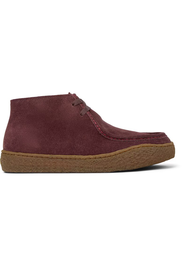 Camper Ghete chukka de piele intoarsa Peu Terreno - Visiniu