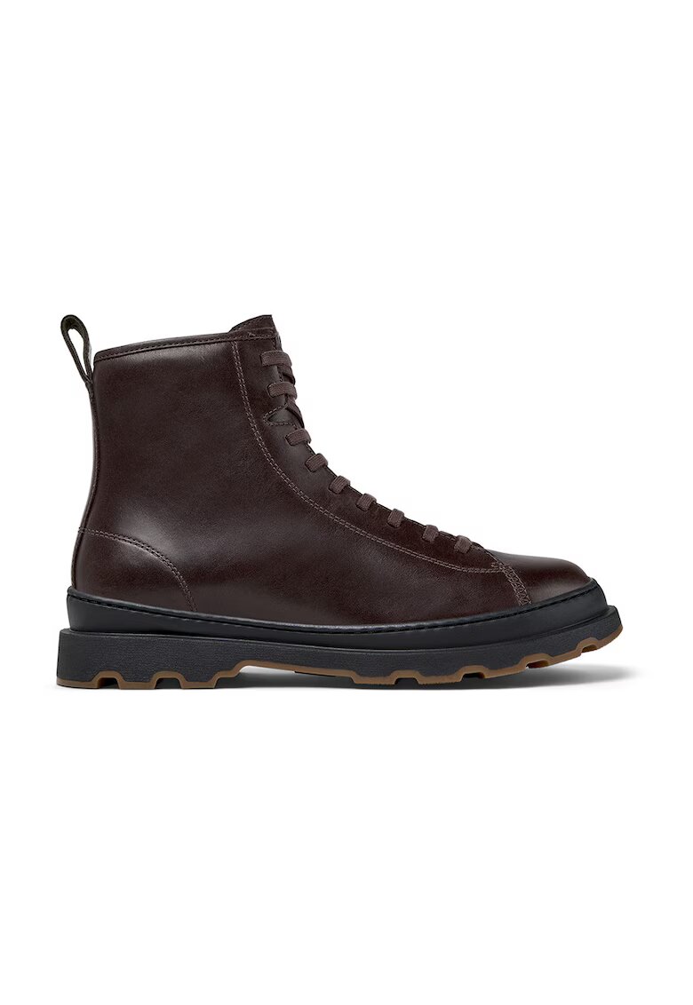 Camper Ghete de piele cu banda pull-on - Maro cognac