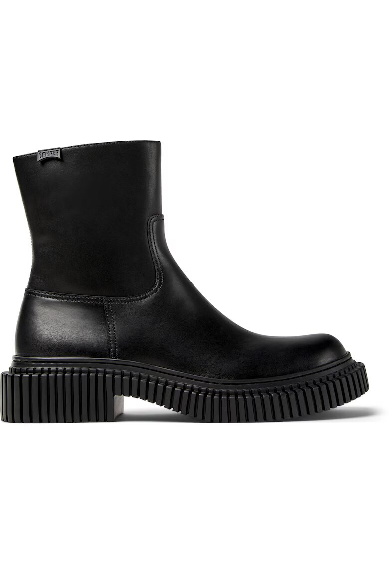 Camper Ghete de piele cu fermoar - Negru
