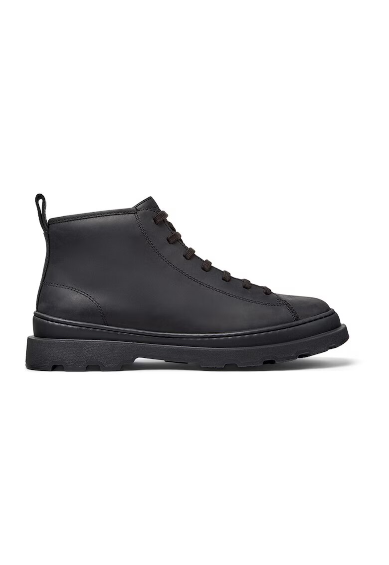 Camper Ghete de piele cu logo discret - Negru/Gri antracit