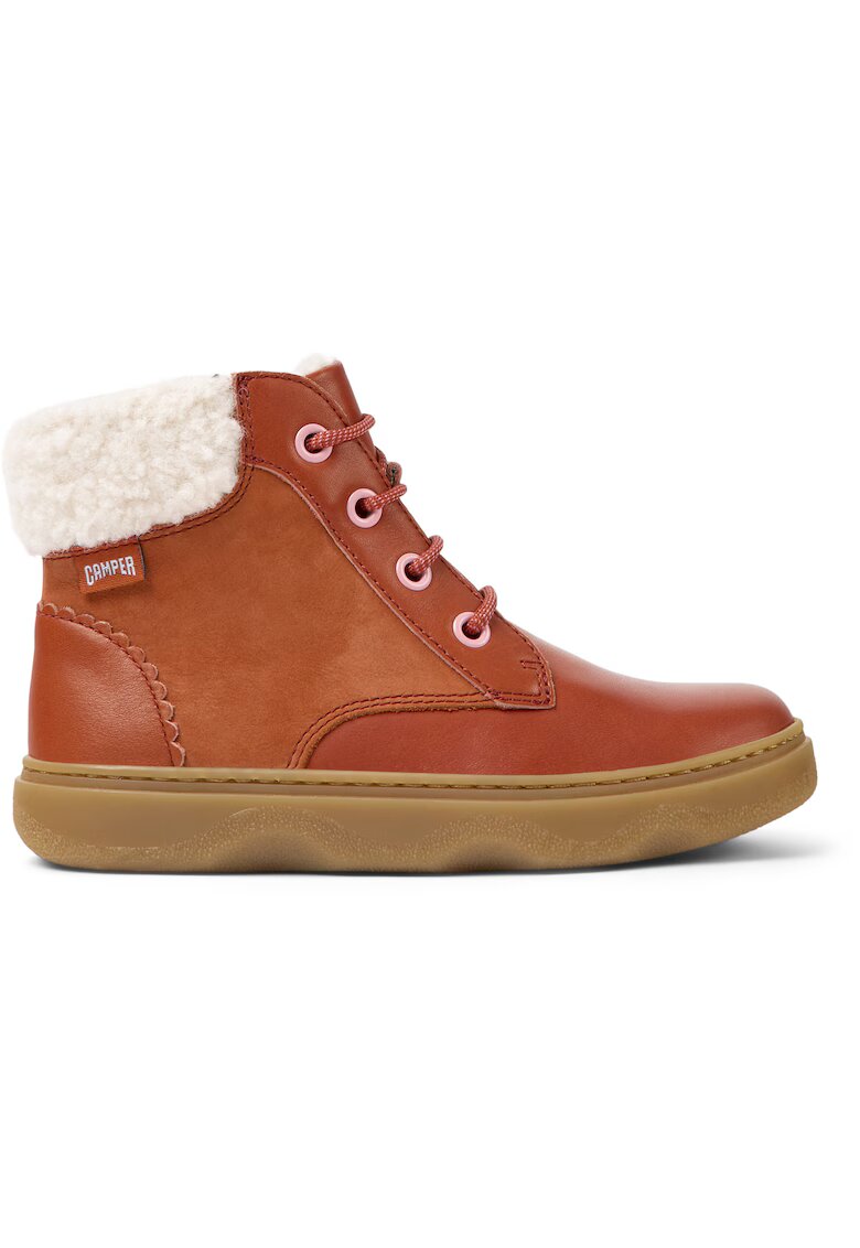 Camper Ghete din piele si piele intoarsa Kiddo 8525 - Rosu