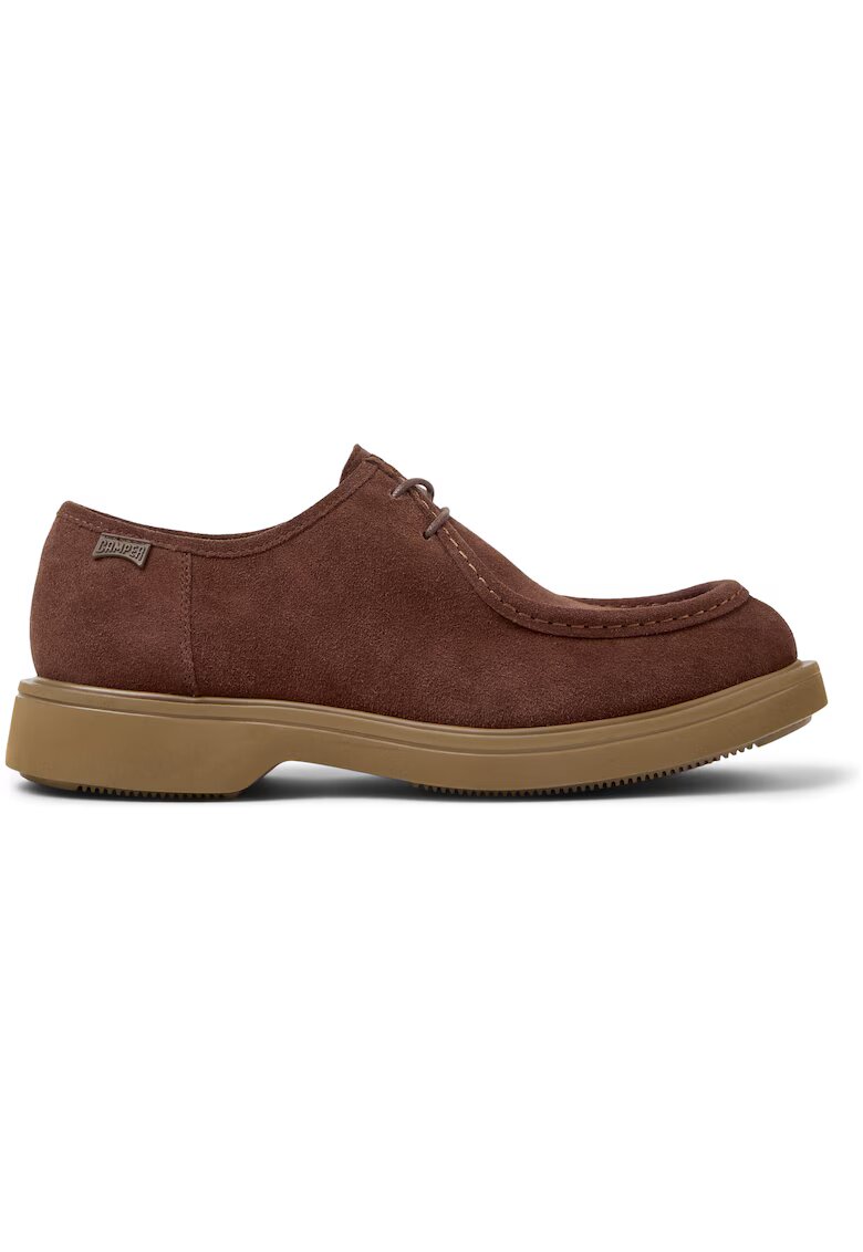 Camper Mocasini de piele intoarsa cu varf rotund Verano - Maro cognac