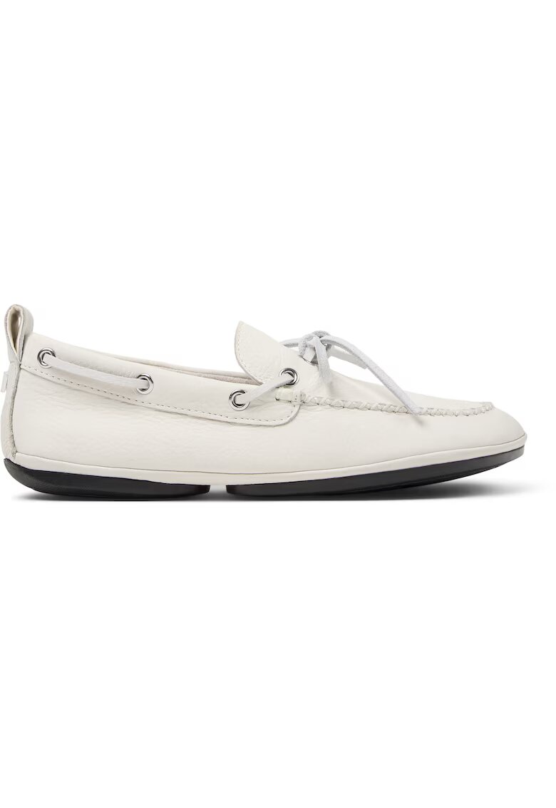 Camper Mocasini din piele cu logo discret Right Nina - Alb