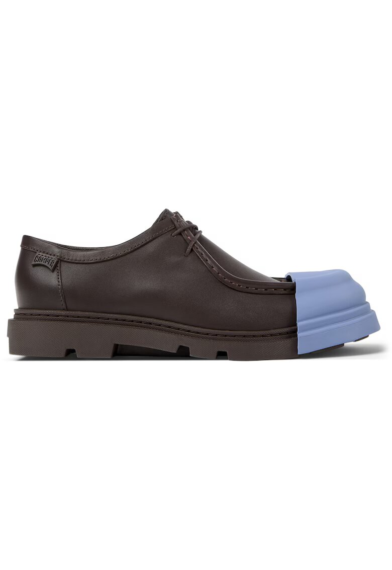 Camper Mocasini din piele Junction - Maro inchis/Albastru