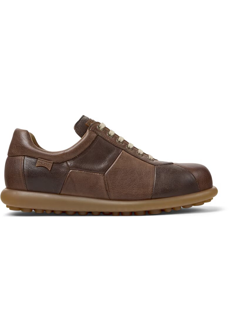 Camper Pantofi din piele Ariel Hella Twins - Maro inchis