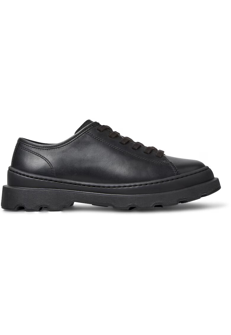 Camper Pantofi din piele cu aspect masiv Brutus - Negru