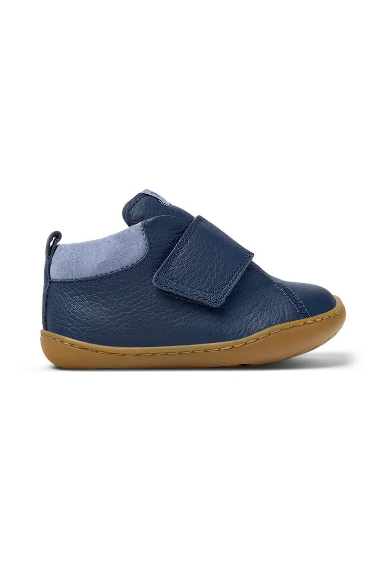 Camper Pantofi din piele cu inchidere velcro - Albastru inchis