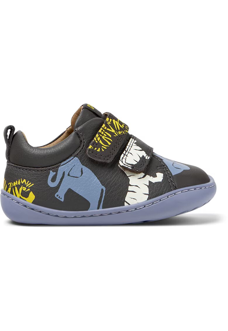 Camper Pantofi din piele cu inchidere velcro Peu Cami - Gri/Albastru