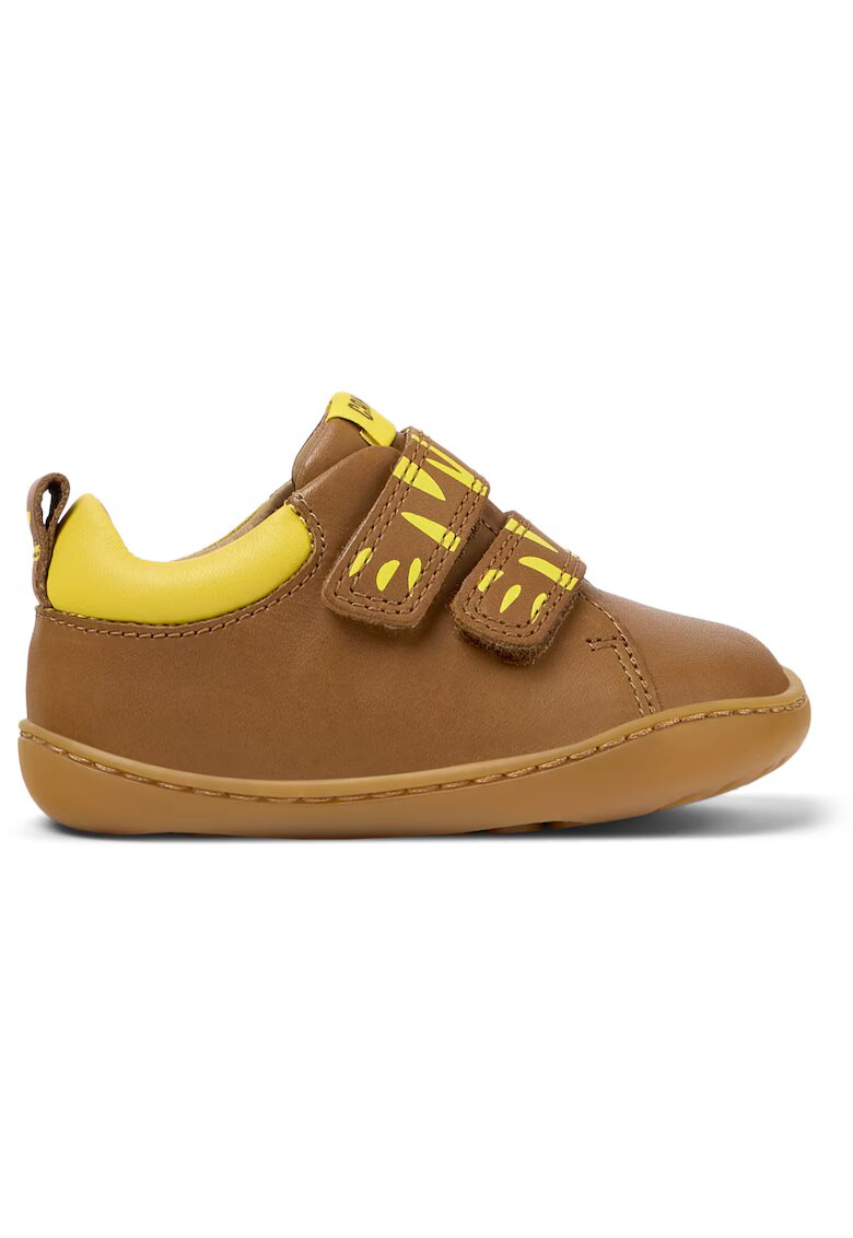 Camper Pantofi din piele cu inchidere velcro Peu Cami - Maro